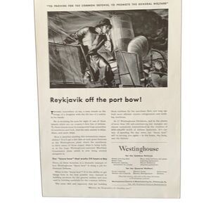 Vintage 1941 Westinghouse Provide for the Common Defense Ad Advertisment